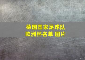 德国国家足球队欧洲杯名单 图片